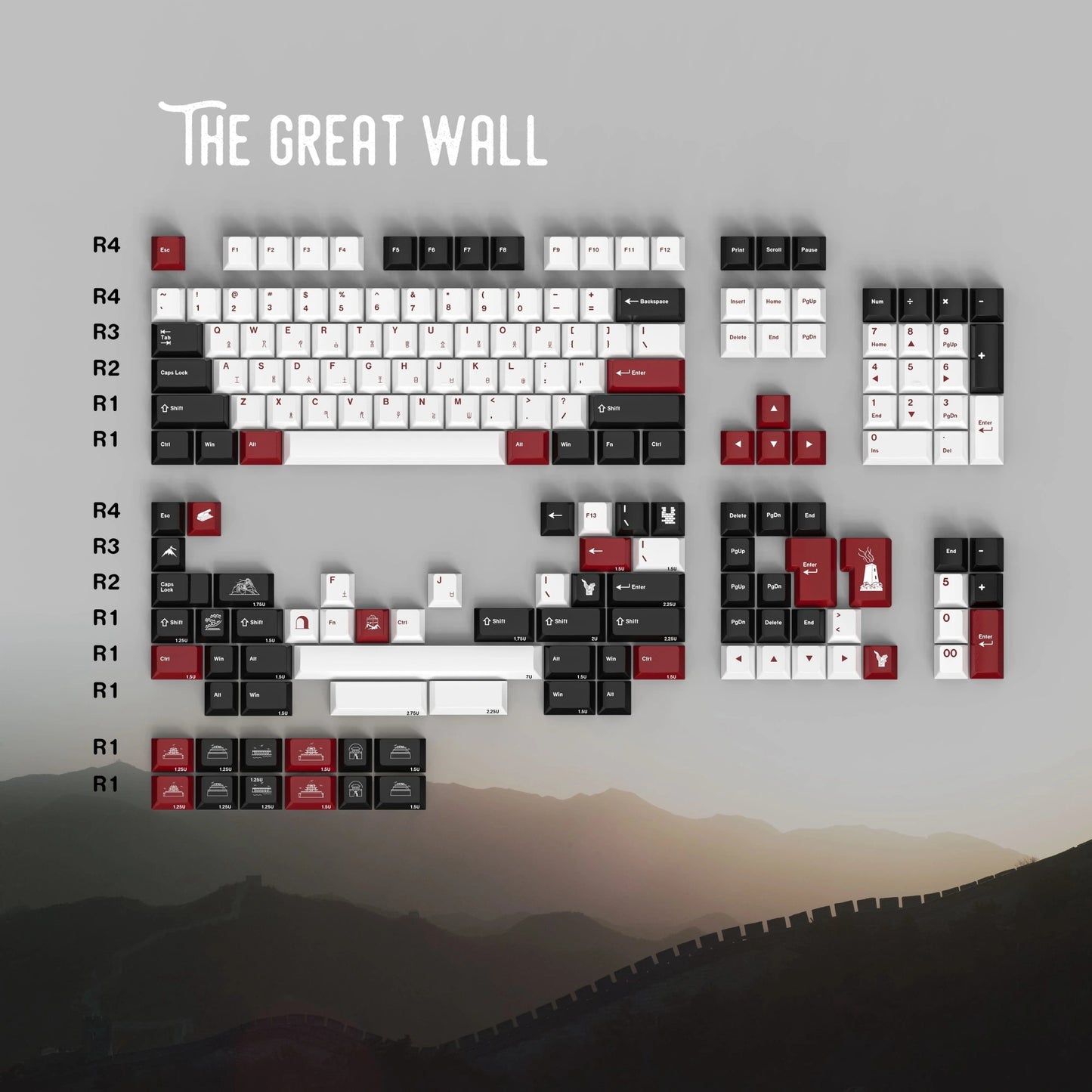 ALOHAKB Great Wall Keycaps